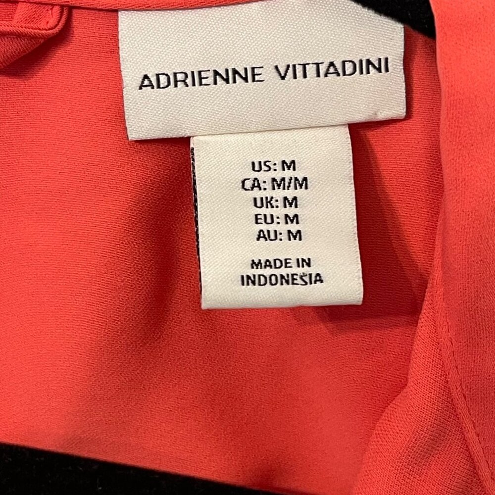 Adrienne Vittadini Coral Sleeveless Shirt Dress With Waist Tie Medium - Picture 4 of 5